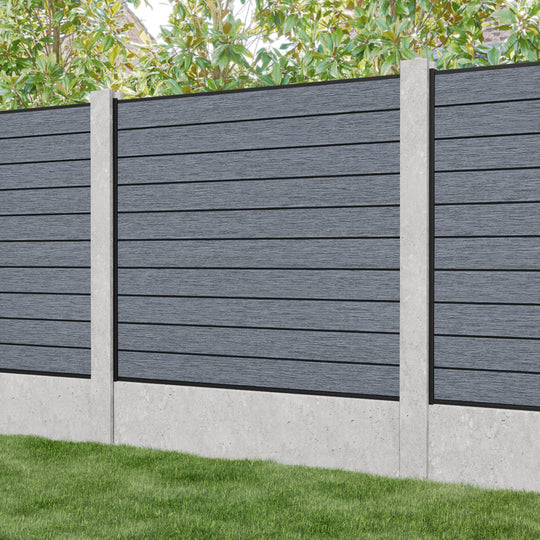 Fusion Fence Panel - Anthracite - for existing concrete posts