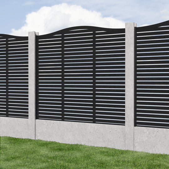 Aspen Curved Top Composite Fence Panel - for existing concrete posts