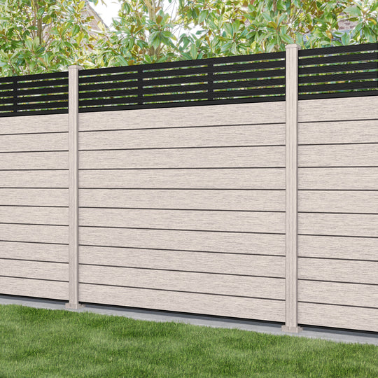 Fusion Aspen Fence Panel - Mid Stone - with our composite posts