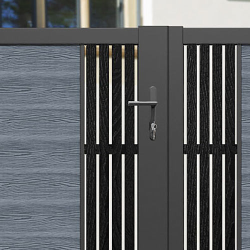 Classic Aspen Straight Top Driveway Gate - Anthracite - Middle & End Screen