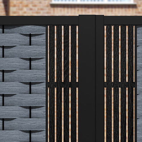 Ripple Aspen Straight Top Driveway Gate - Anthracite - Middle Screen