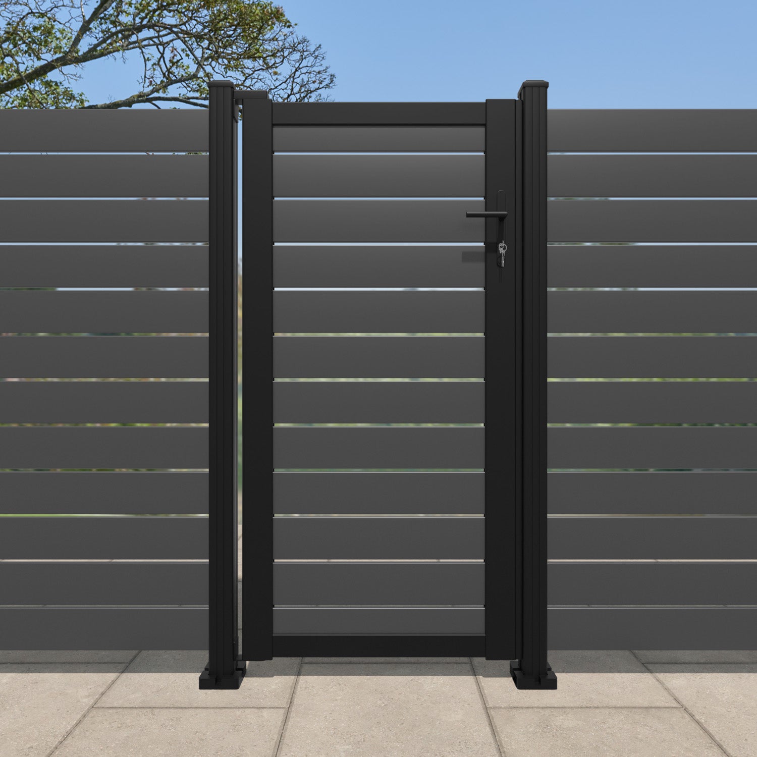 Avalon Aluminium Pedestrian Gate - Grey