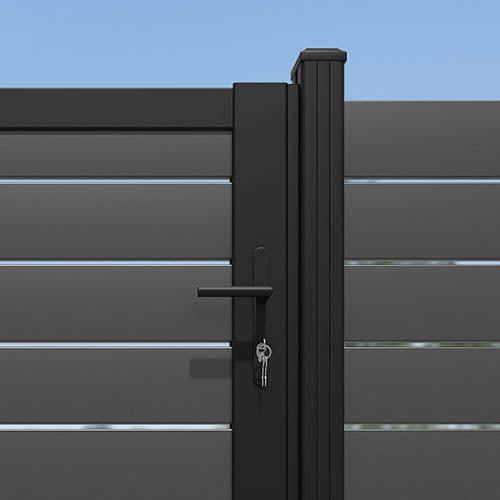 Avalon Aluminium Pedestrian Gate - Grey