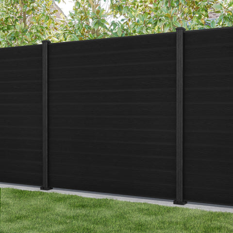 Classic Fence Panel - Black - with our composite posts