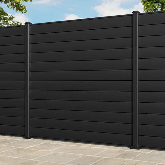 Gate Matching Aluminium Fence Panel - Black - with our aluminium posts