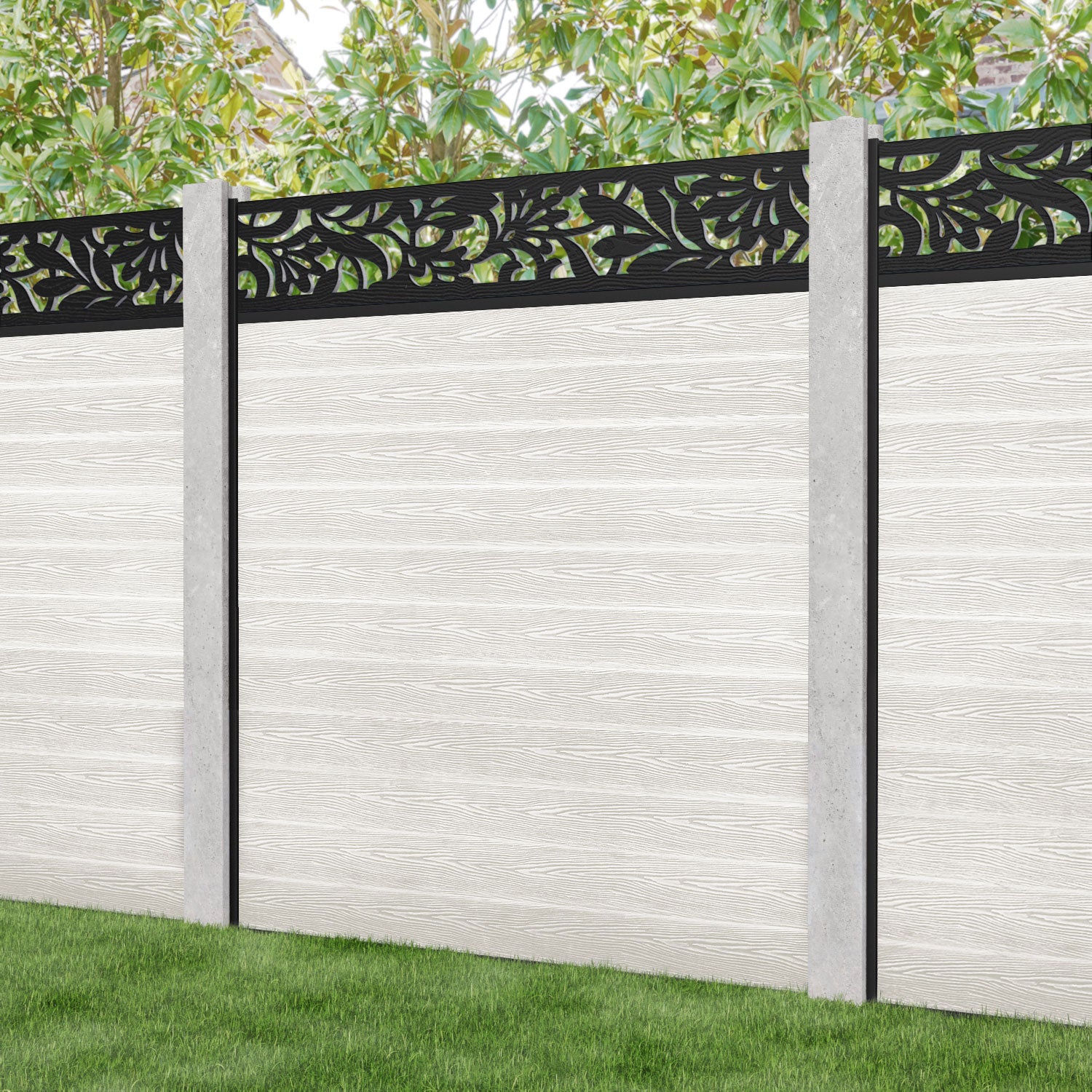 Classic Heritage Fence Panel - Light Stone - for existing concrete posts