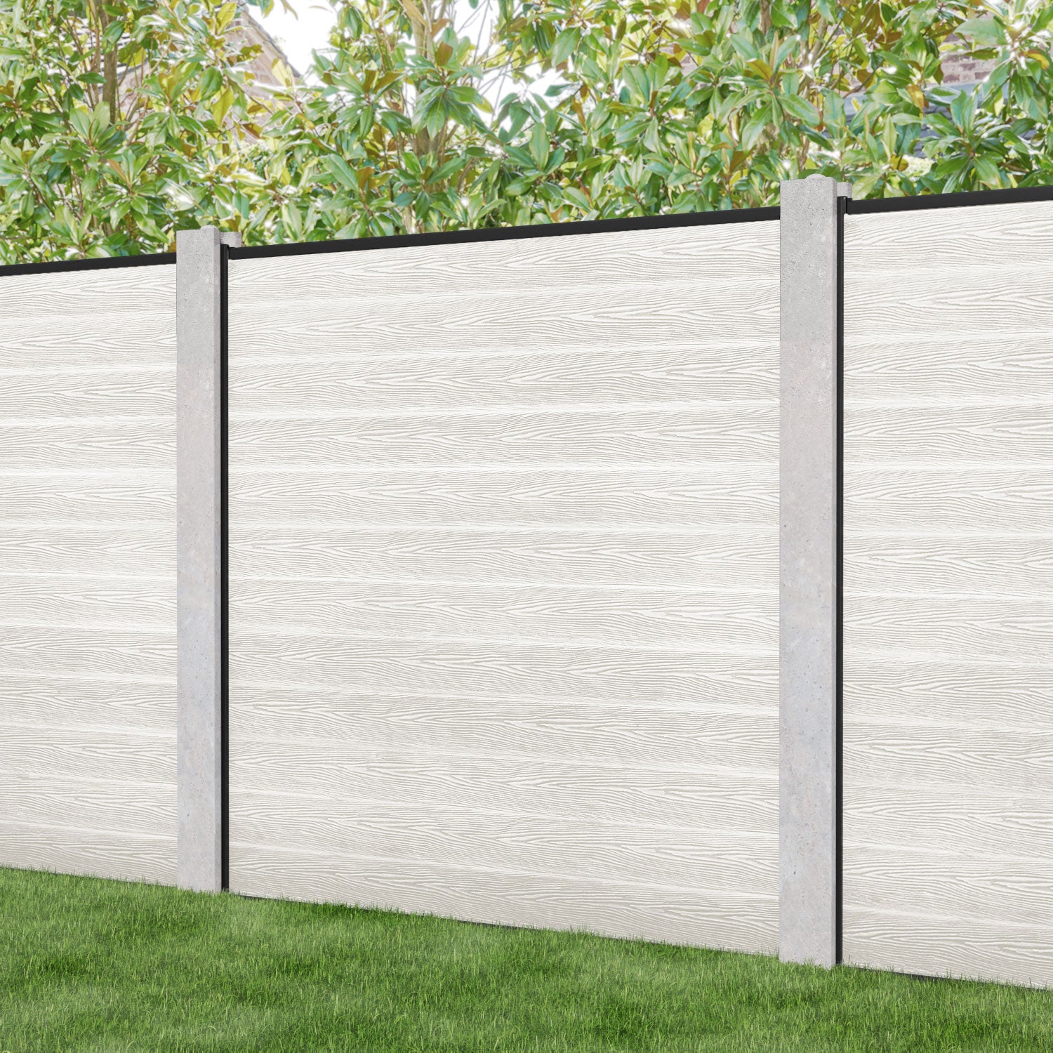 Classic Fence Panel - Light Stone - for existing concrete posts
