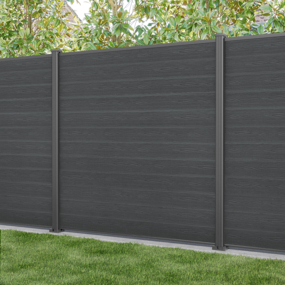Classic Fence Panel - Dark Grey - with our aluminium posts – Charles & Ivy