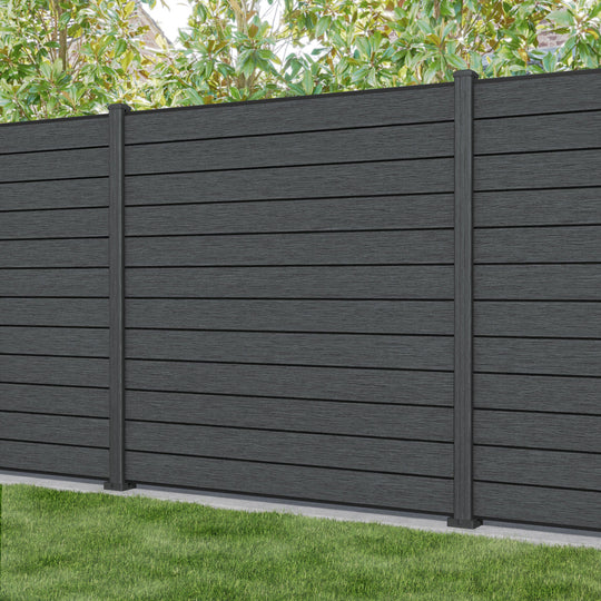 Fusion Fence Panel - Dark Grey - with our composite posts
