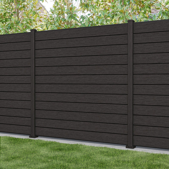 Fusion Fence Panel - Dark Oak - with our composite posts