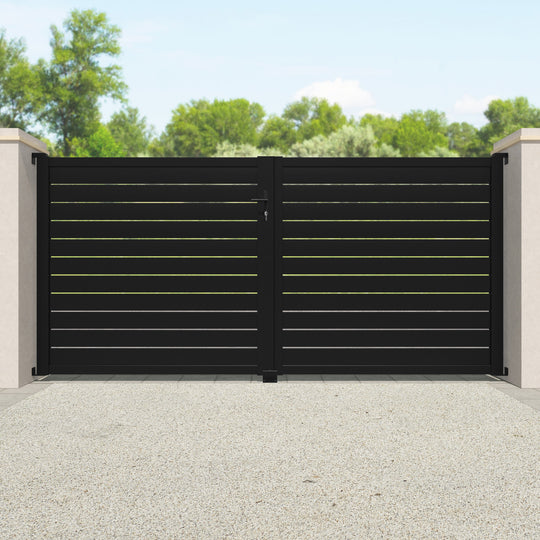 Avalon Aluminium Driveway Gate - Black
