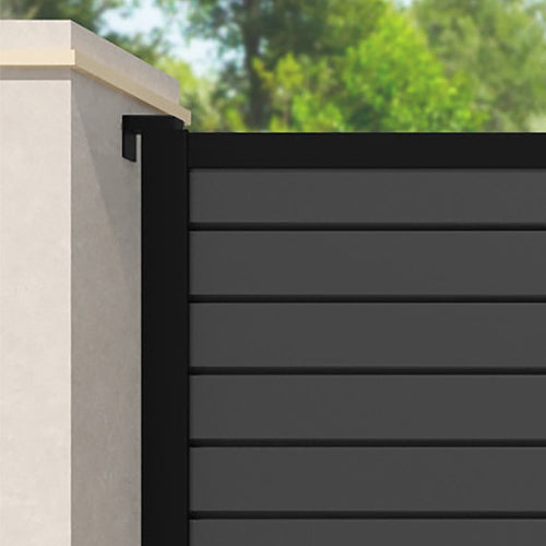 Louvre Aluminium Driveway Gate - Grey