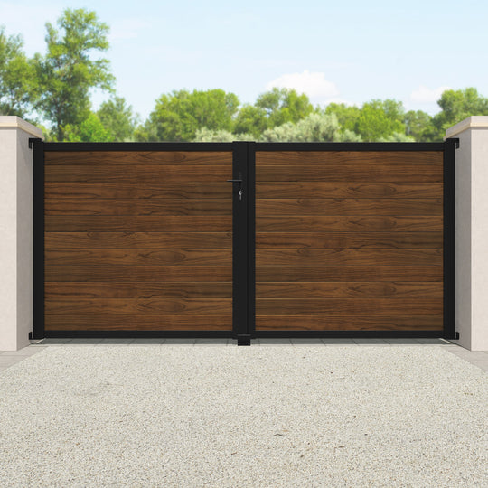 Salone Aluminium Driveway Gate - Brown