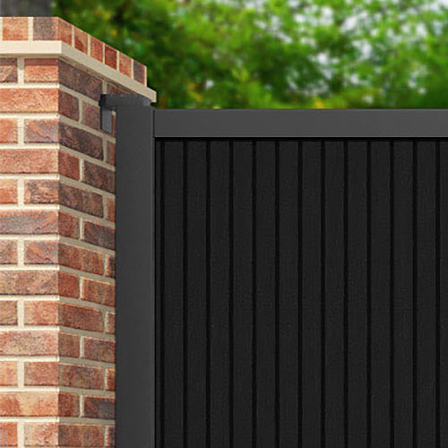 Virtis Black Straight Top Driveway Gate