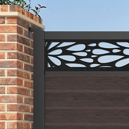 Classic Blossom Straight Top Driveway Gate - Mid Brown - Top Screen