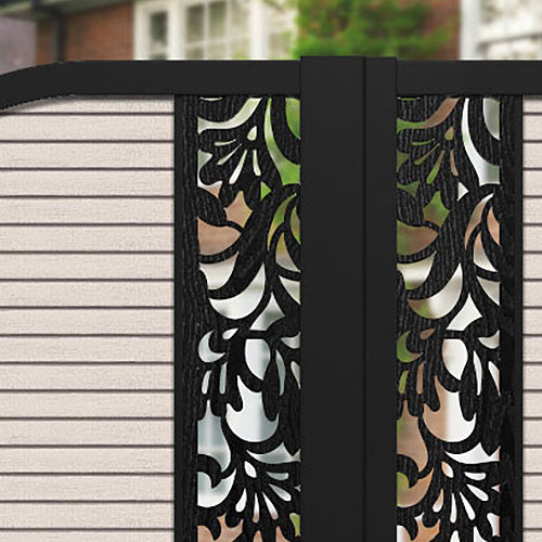 Hudson Heritage Curved Top Driveway Gate - Mid Stone - Top Screen