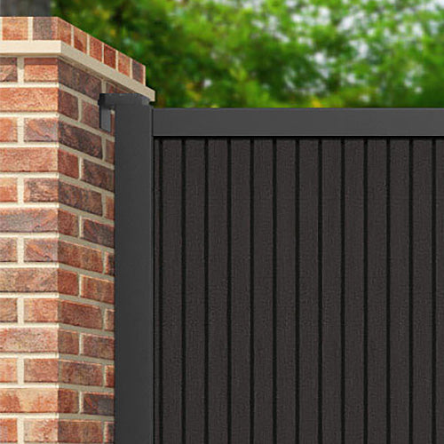 Virtis Dark Oak Straight Top Driveway Gate