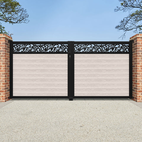 Classic Eden Straight Top Driveway Gate - Mid Stone - Top Screen