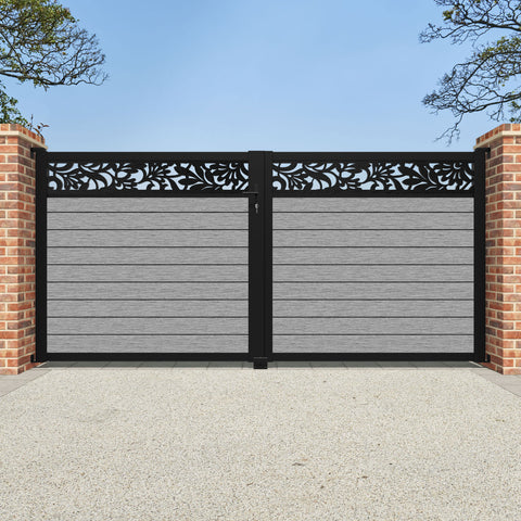 Fusion Heritage Straight Top Driveway Gate - Light Grey - Top Screen