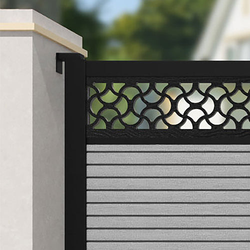 Hudson Vida Straight Top Driveway Gate - Light Grey - Top Screen