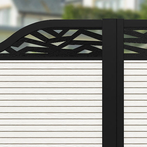 Hudson Zenith Curved Top Driveway Gate - Light Stone - Top Screen