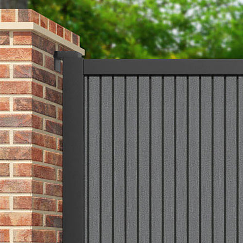 Virtis Mid Grey Straight Top Driveway Gate