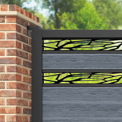 Classic Shatter Split Screen Straight Top Driveway Gate - Anthracite - Top Screen