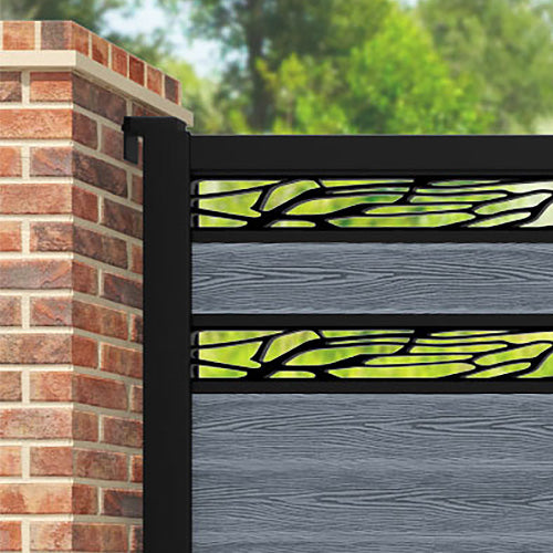 Classic Shatter Split Screen Straight Top Driveway Gate - Anthracite - Top Screen