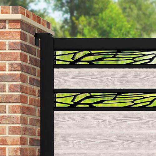 Classic Shatter Split Screen Straight Top Driveway Gate - Mid Stone - Top Screen