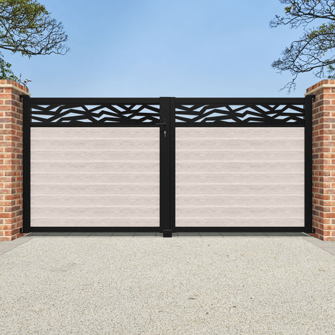 Classic Zenith Straight Top Driveway Gate - Mid Stone - Top Screen