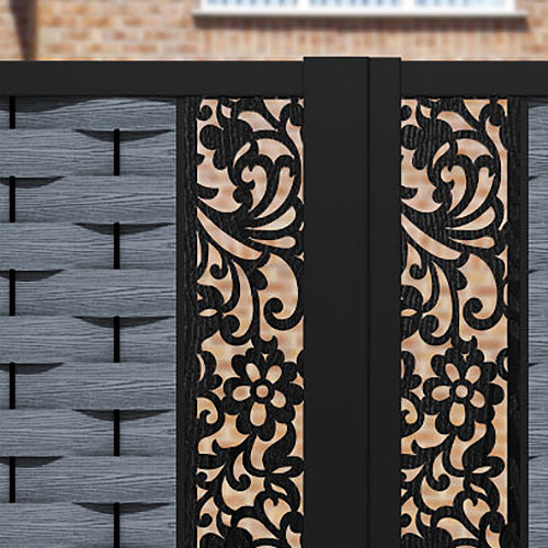 Ripple Eden Straight Top Driveway Gate - Anthracite - Middle Screen