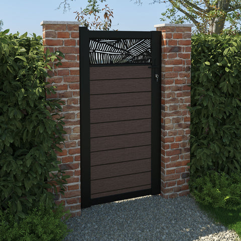 Fusion Feather Pedestrian Gate - Mid Brown
