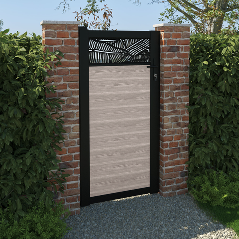 Classic Feather Pedestrian Gate - Mid Stone