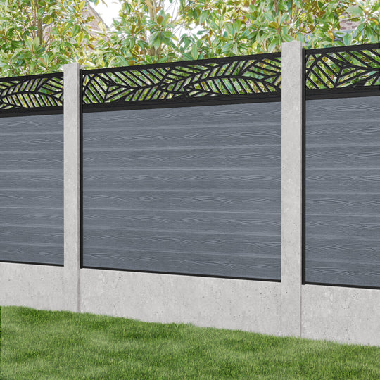 Classic Habitat Fence Panel - Anthracite - for existing concrete posts