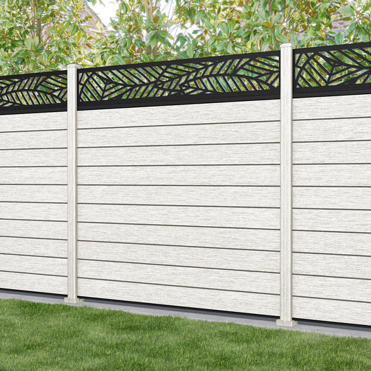 Fusion Habitat Fence Panel - Light Stone - with our composite posts