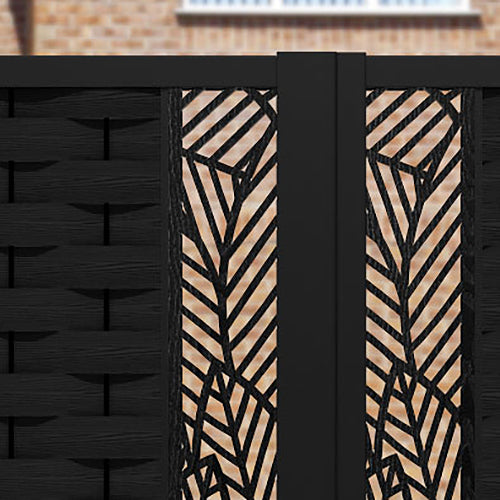 Ripple Habitat Straight Top Driveway Gate - Black - Middle Screen