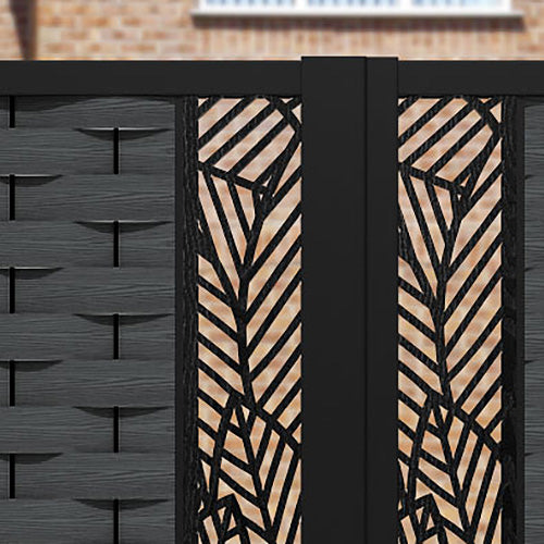 Ripple Habitat Straight Top Driveway Gate - Dark Grey - Middle Screen