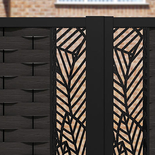 Ripple Habitat Straight Top Driveway Gate - Dark Oak - Middle Screen