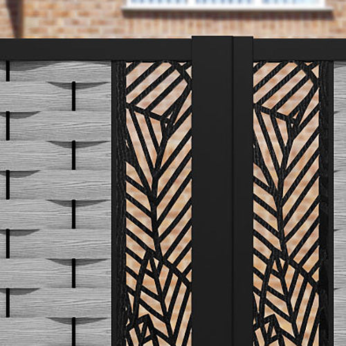 Ripple Habitat Straight Top Driveway Gate - Light Grey - Middle Screen