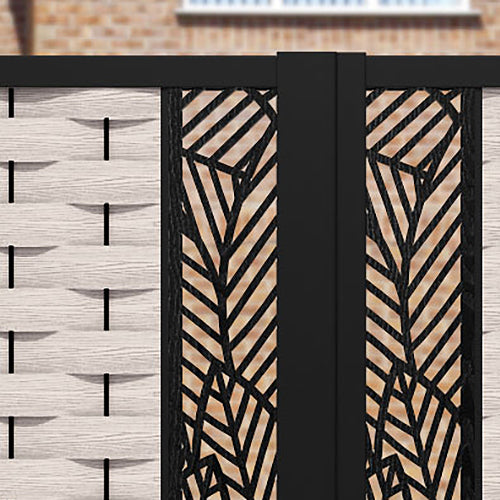 Ripple Habitat Straight Top Driveway Gate - Mid Stone - Middle Screen