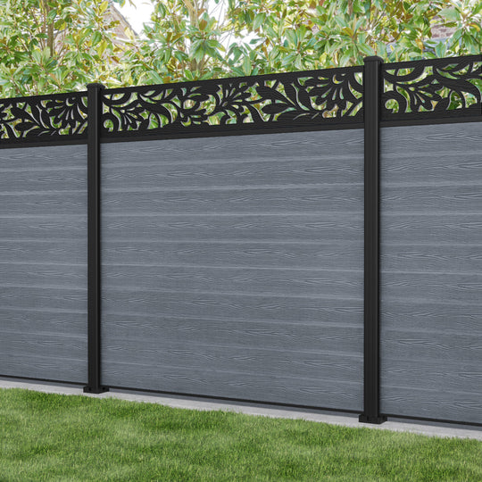 Classic Heritage Fence Panel - Anthracite - with our aluminium posts