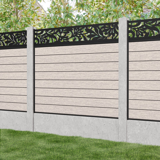 Fusion Heritage Fence Panel - Mid Stone - for existing concrete posts