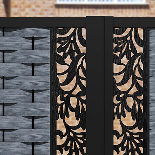 Ripple Heritage Straight Top Driveway Gate - Anthracite - Middle Screen