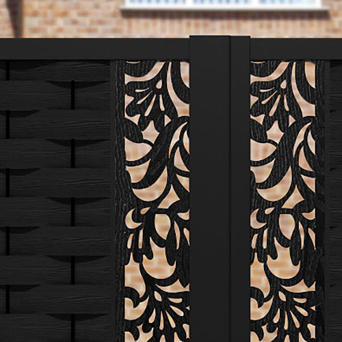 Ripple Heritage Straight Top Driveway Gate - Black - Middle Screen