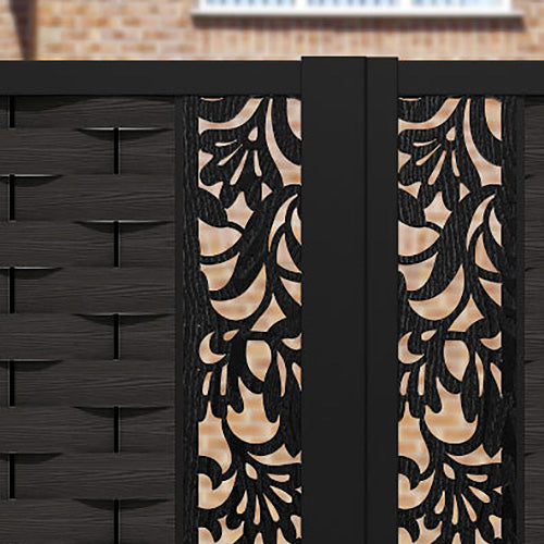 Ripple Heritage Straight Top Driveway Gate - Dark Oak - Middle Screen