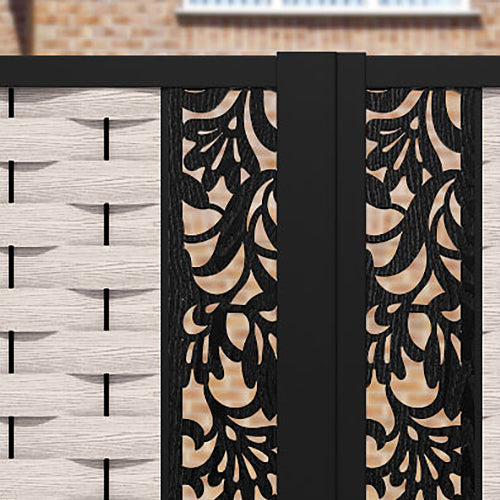 Ripple Heritage Straight Top Driveway Gate - Mid Stone - Middle Screen