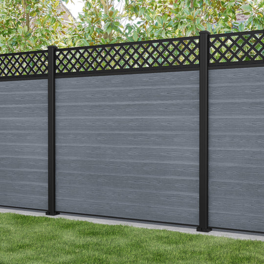 Classic Hive Fence Panel - Anthracite - with our aluminium posts