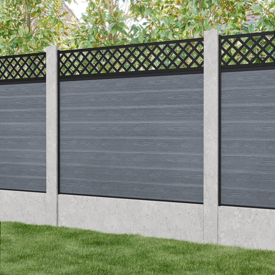 Classic Hive Fence Panel - Anthracite - for existing concrete posts
