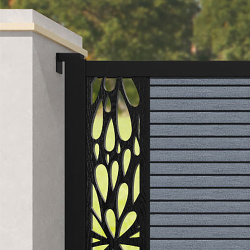 Hudson Blossom Straight Top Driveway Gate - Anthracite - End Screen