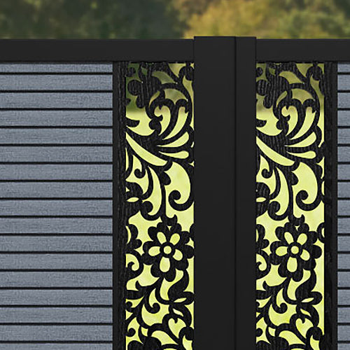 Hudson Eden Straight Top Driveway Gate - Anthracite - Middle Screen